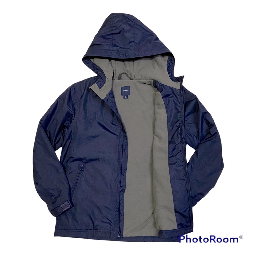 GAP KIDS Boy’s Navy Fleece/Lined Windbuster Jacket Boy Size XL (12)